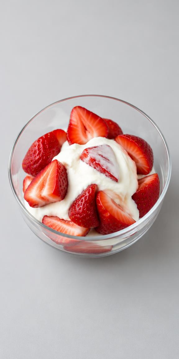 Fresas con crema