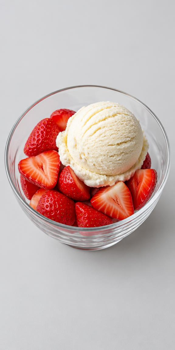 Fresas con helado